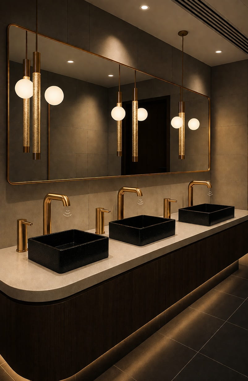 Wall-mount automatic soap dispenser for commercial-grade stainless steel restroom applications